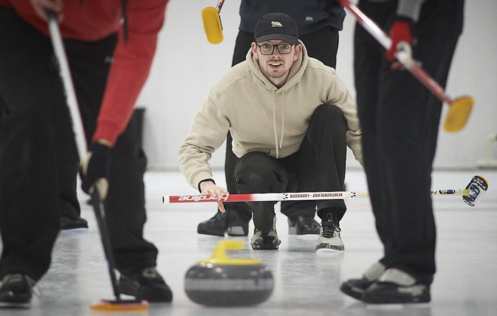 Daniel Bruce, Skip of Team McNiel Lambswood. Photo by Greg Locke