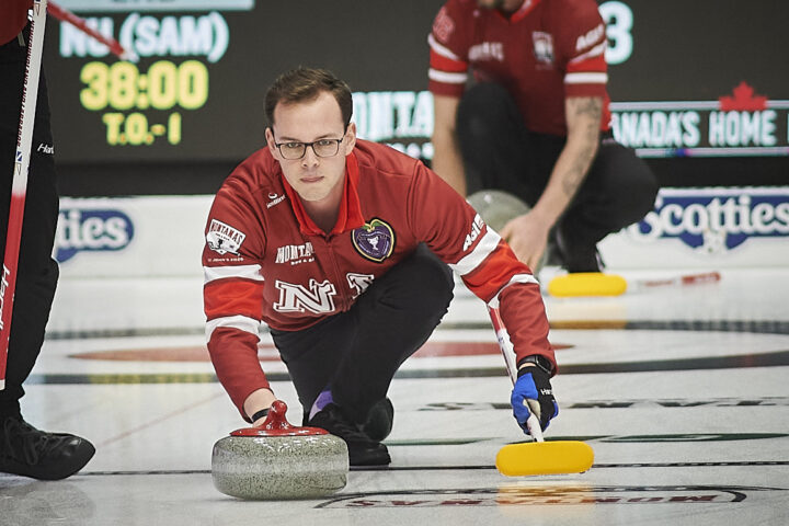 Nathan Young, skip of TEAM NL at the 2026 Montana Briar Canadian curling championships. Photo by Greg Locke.
